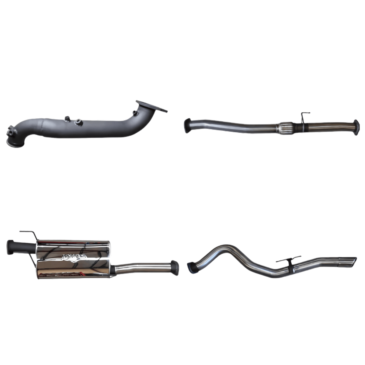 Manta Turbo Back System 3in Single Stainless Steel Exhaust without Cat / with Muffler for Isuzu D-Max 3.0L (2020+)