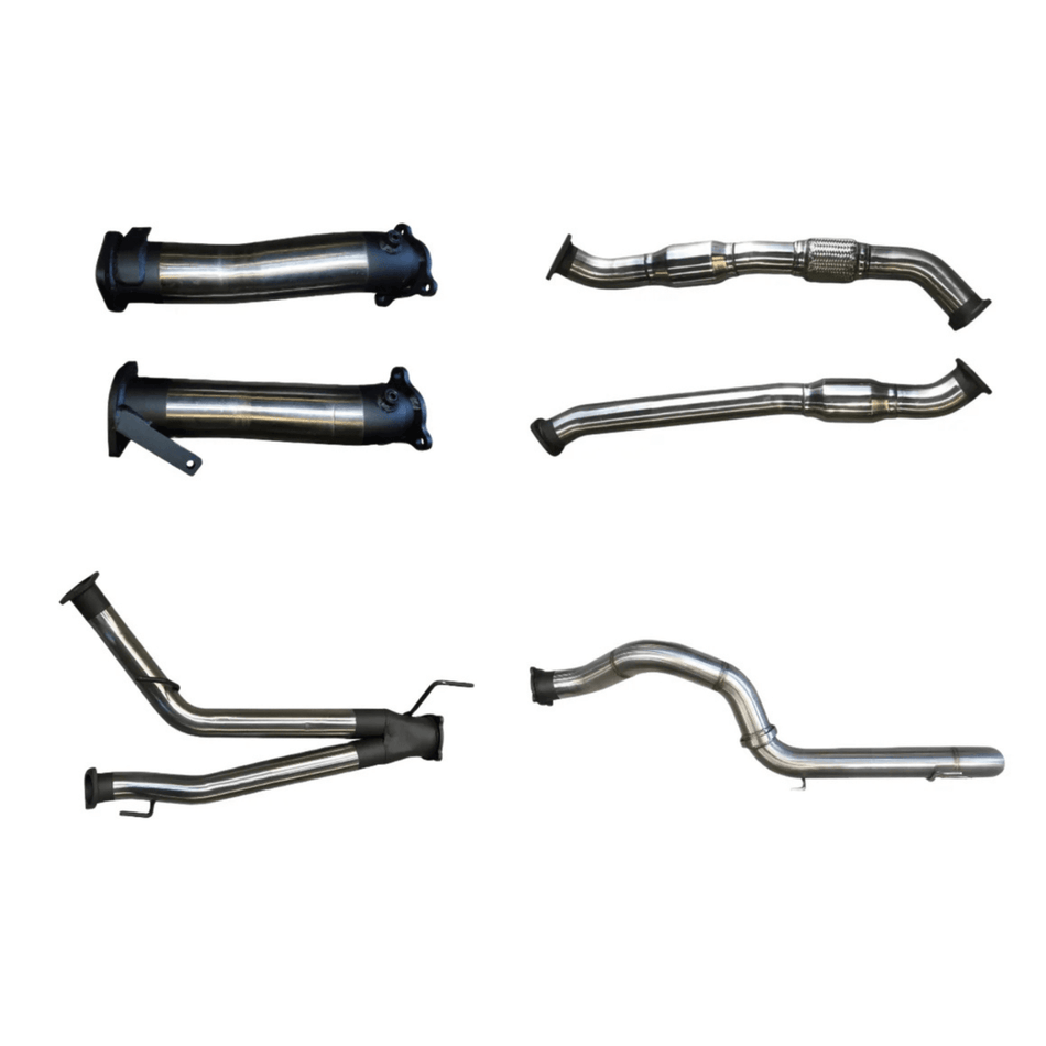 Manta 3in Dual with Cat, No Muffler, 4in Exit Exhaust for Toyota LandCruiser VDJ200