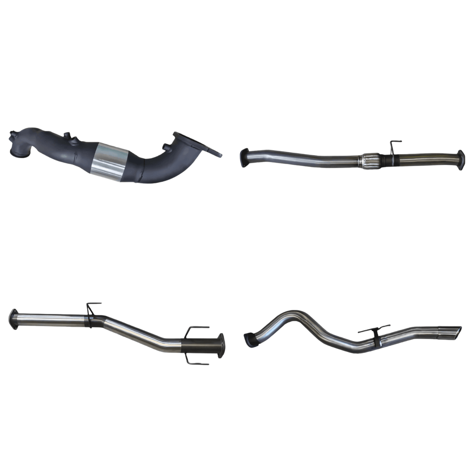 Manta Turbo Back System 3in Single Stainless Steel Exhaust with Cat / without Muffler for Isuzu D-Max 3.0L (2020+)