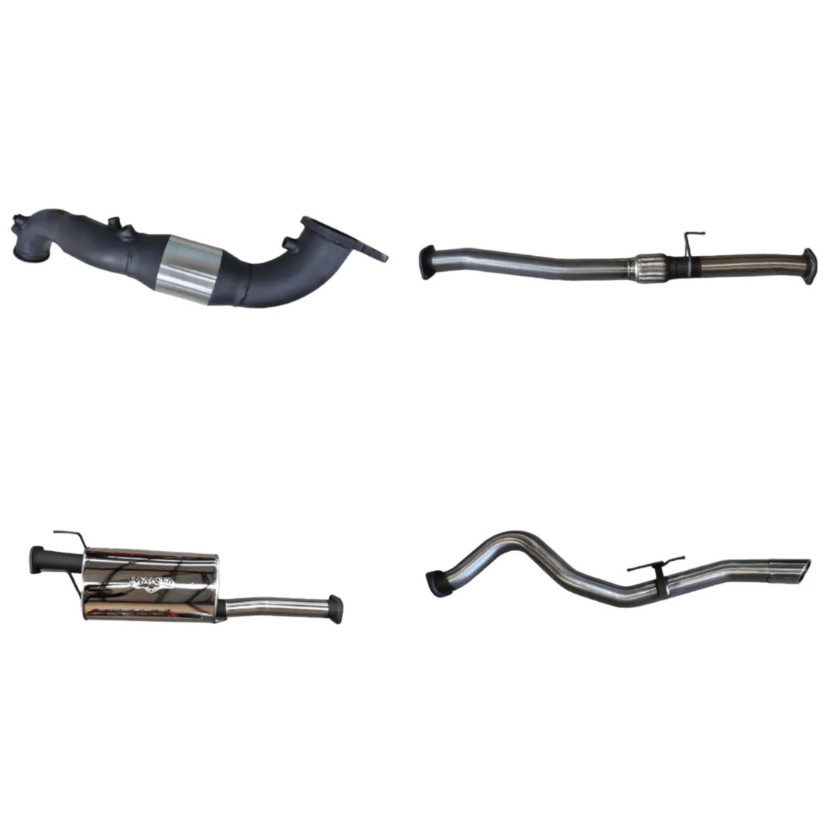 Manta Turbo Back System 3in Single Stainless Steel Exhaust with Cat / with Muffler for Isuzu D-Max 3.0L (2020+)