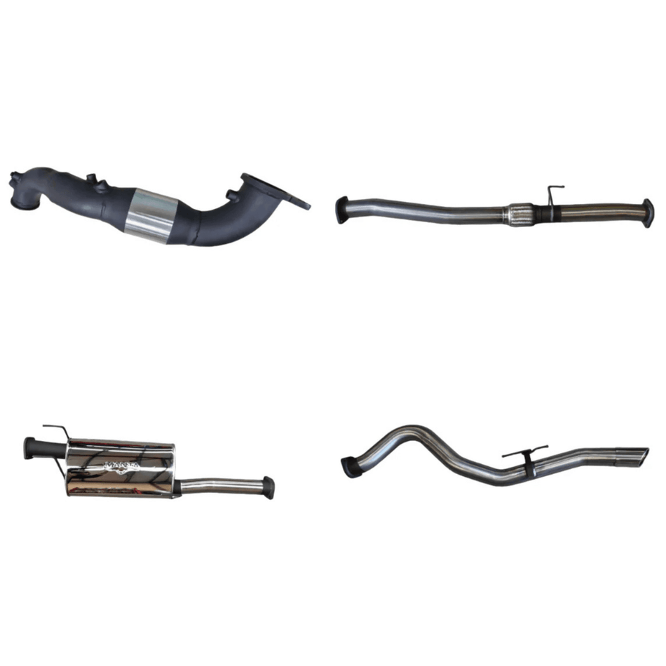 Manta Turbo Back System 3in Single Stainless Steel Exhaust with Cat / with Muffler for Isuzu D-Max 3.0L (2020+)