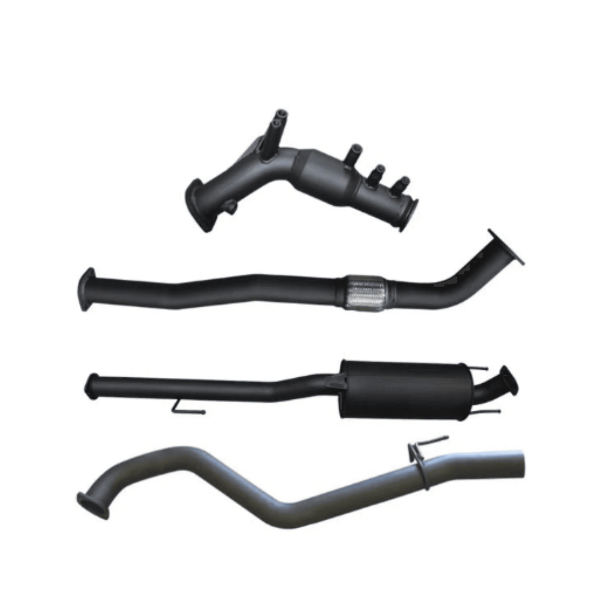 Manta Turbo Back 3in Muffler with Cat Exhaust – Aluminised Steel for Toyota Hilux GUN126R 2.8L