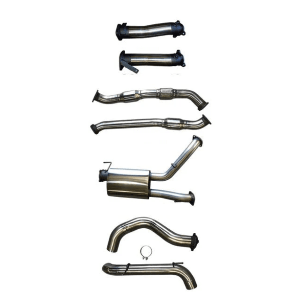Manta 3in Dual with Cat & Muffler, 4in Exit Exhaust for Toyota LandCruiser VDJ200
