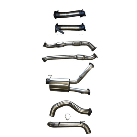 Manta 3in Dual with Cat & Muffler, 4in Exit Exhaust for Toyota LandCruiser VDJ200