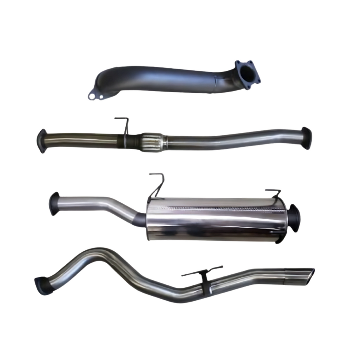 Manta Full Exhaust 3in Stainless Steel System without Cat, with Muffler for Isuzu D-Max 3.0L (2012+)