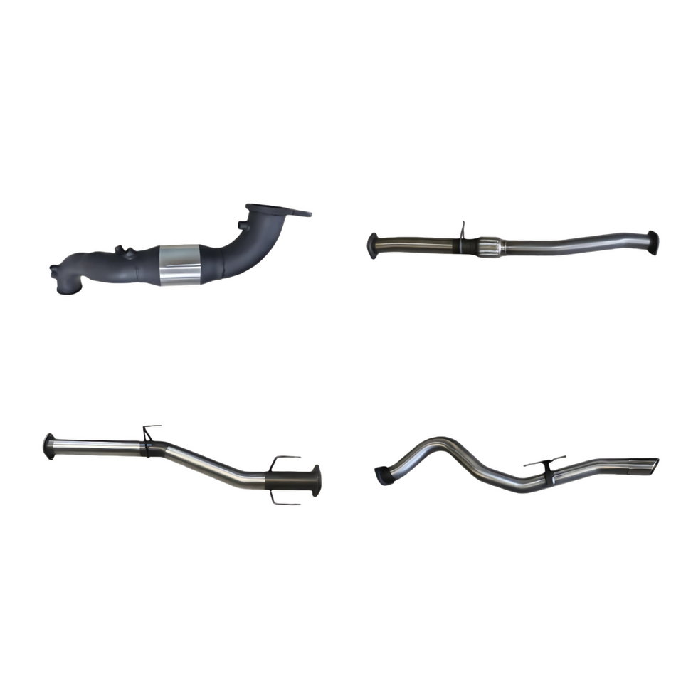 Manta Turbo Back System 3in Single Stainless Steel Exhaust with Cat / with Muffler for Mazda BT-50 3.0L (2020+)