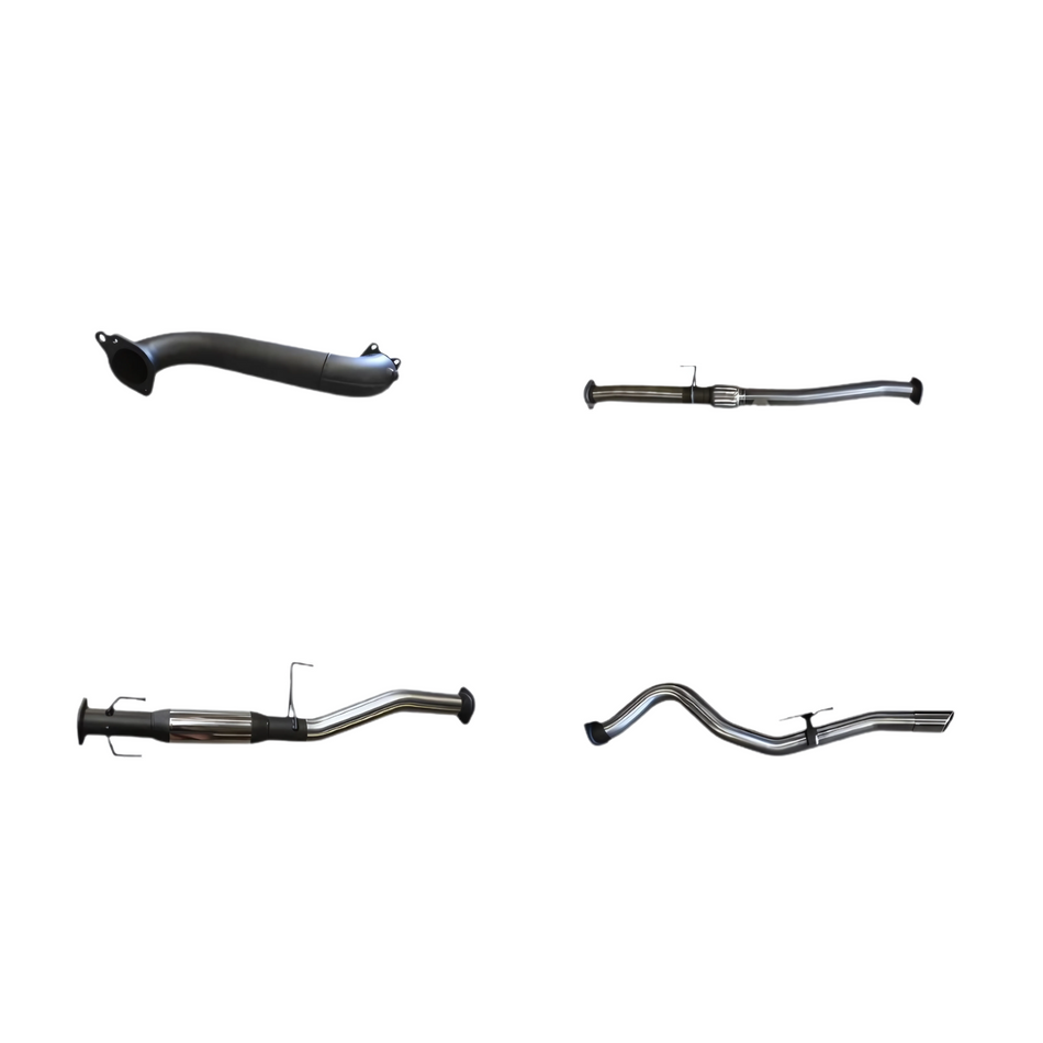 Manta Full Exhaust 3in Stainless Steel System without Cat, with Hotdog for Isuzu D-Max 3.0L (2012+)