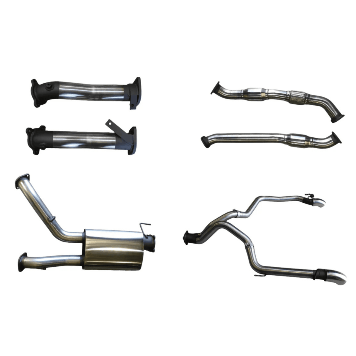 Manta 3in Dual with Cat & Muffler, Exit L & R Exhaust for Toyota LandCruiser VDJ200