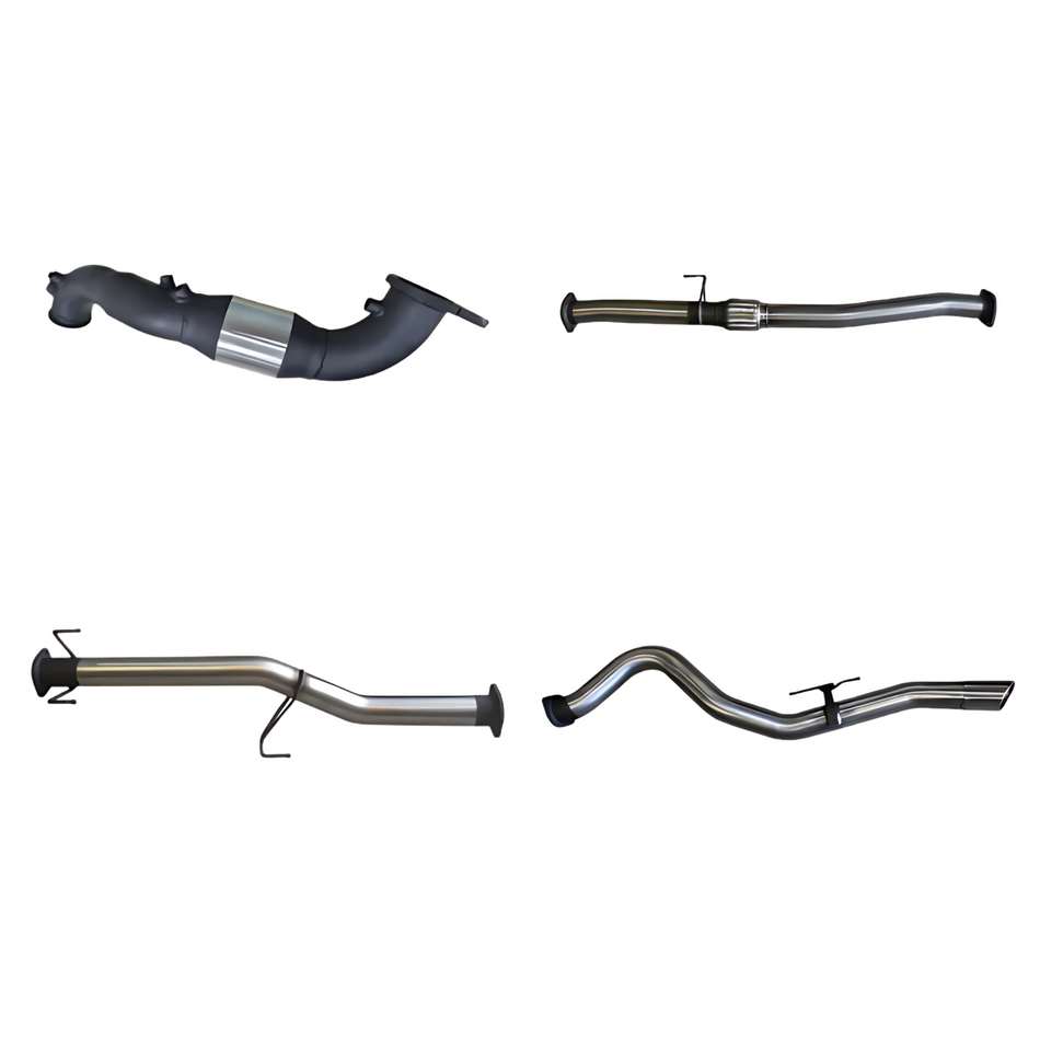 Manta Turbo Back System 3in Stainless Steel Exhaust with Cat / DPF Delete, Pipe Only for Isuzu D-Max 3.0L (2017+)