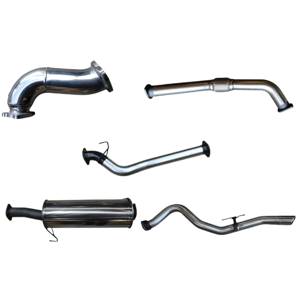 Manta Full Exhaust 3in Stainless Steel Cat Back System without Cat for Isuzu D-Max 3.0L LWB Cab Chassis (07/2008–07/2010)