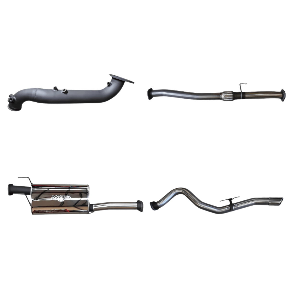 Manta Turbo Back System 3in Single Stainless Steel Exhaust without Cat / without Muffler for Isuzu D-Max 3.0L (2020+)