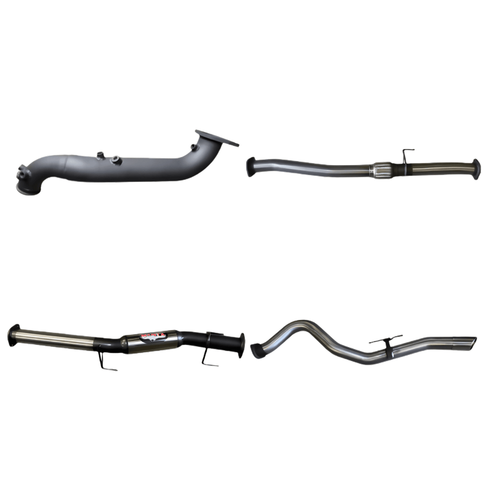 Manta Turbo Back System 3in Single Stainless Steel Exhaust without Cat / with Hotdog for Isuzu D-Max 3.0L (2020+)