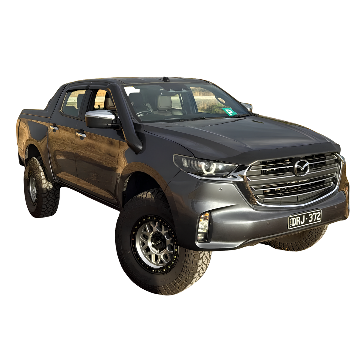 Mazda BT-50 MY21-26 Snorkel for Stock Airbox Kit — Canna Fabrication short-entry stainless snorkel