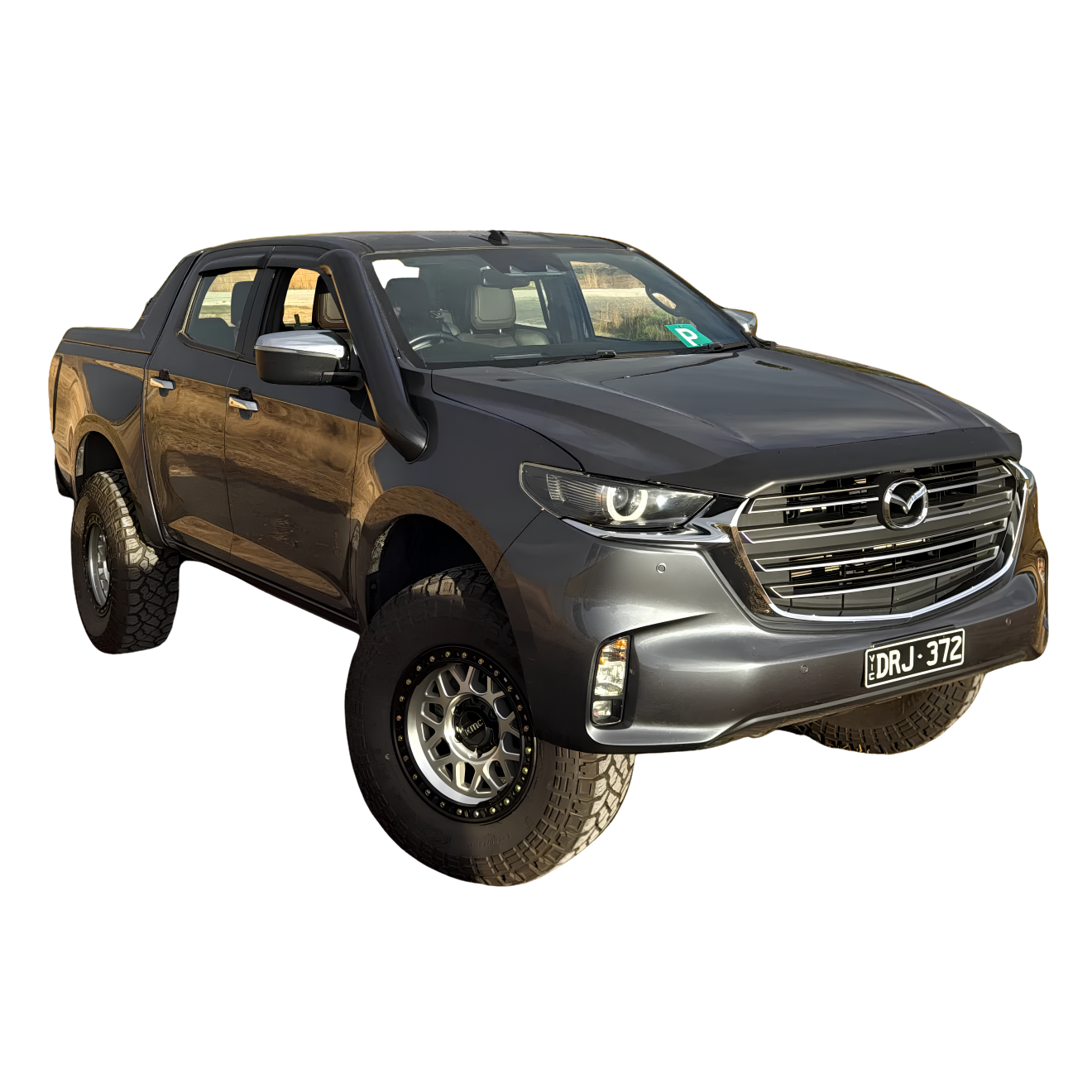 Mazda BT-50 MY21-26 Snorkel for Stock Airbox Kit — Canna Fabrication short-entry stainless snorkel