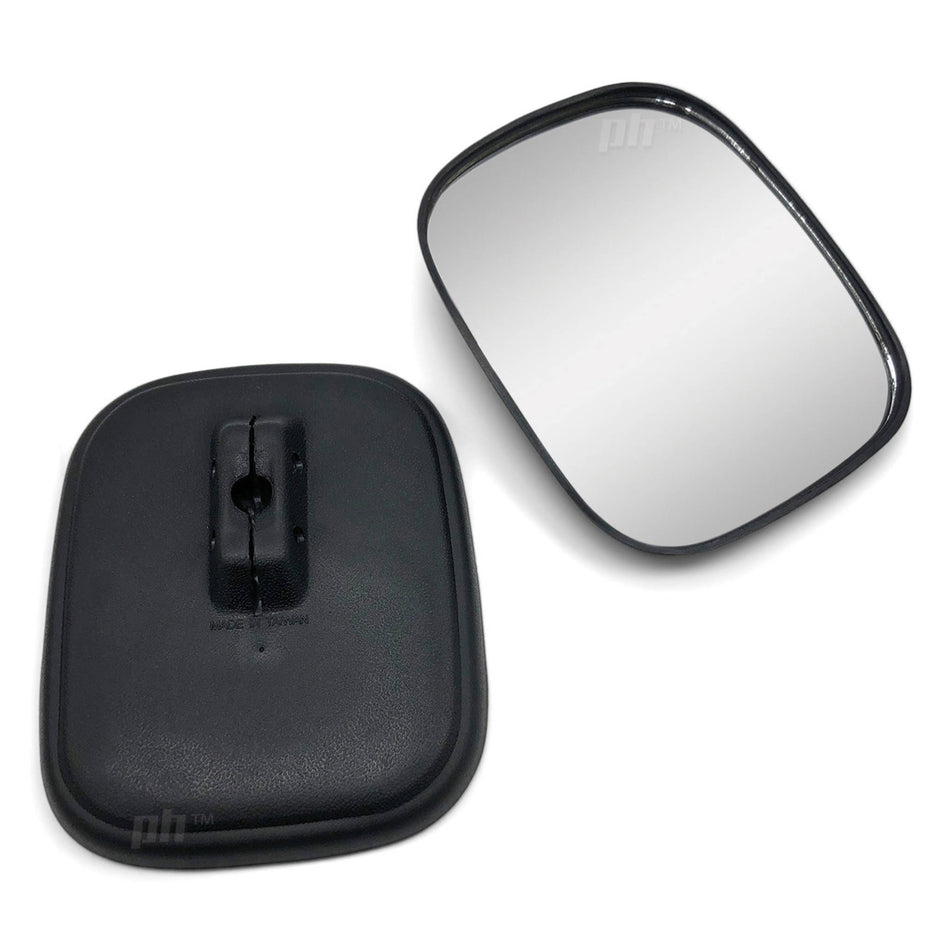 Door Mirror Heads BLACK PAIR Fits Toyota LandCruiser 40 Series FJ45 HJ47