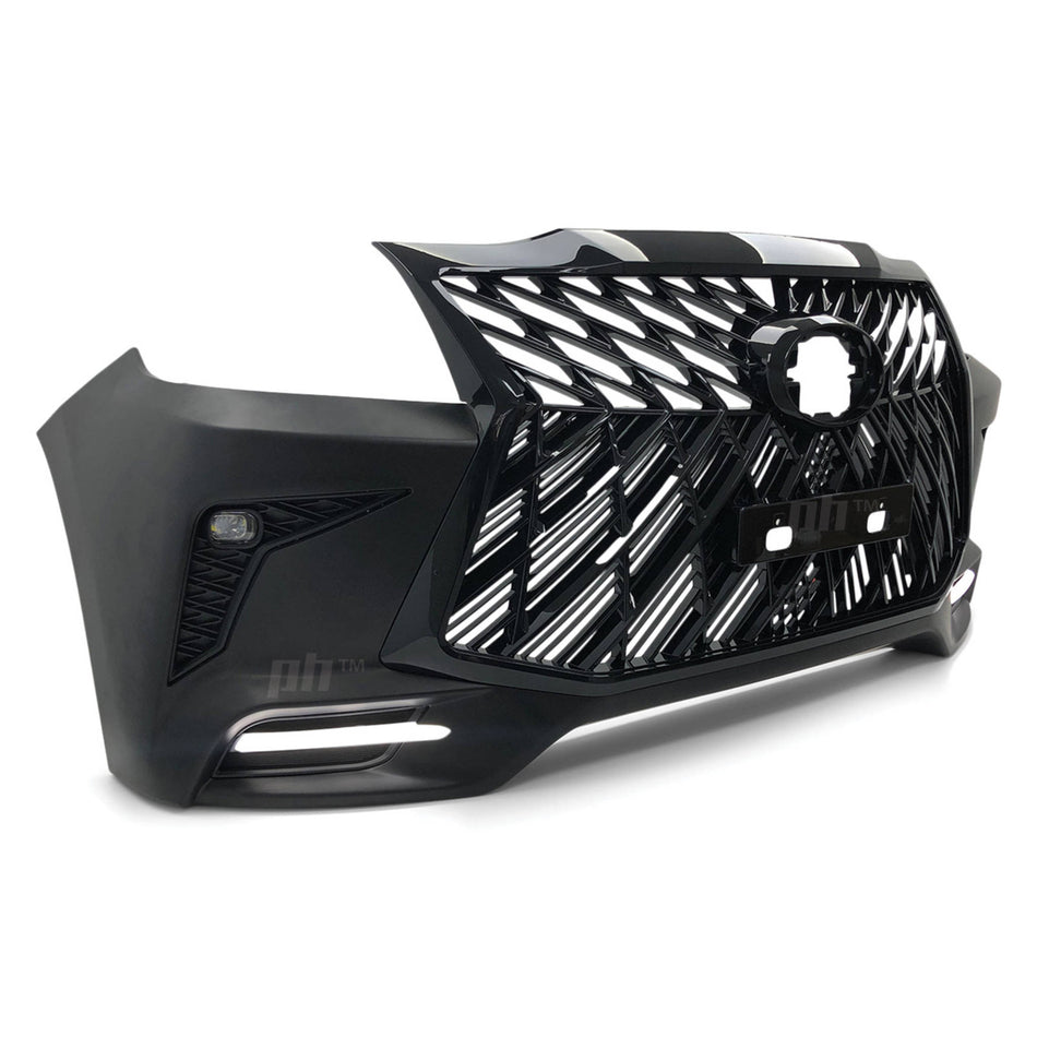 Web Style Front Bumper Kit & Black Grill Fits Toyota Hilux N70 Facelift 11 - 15