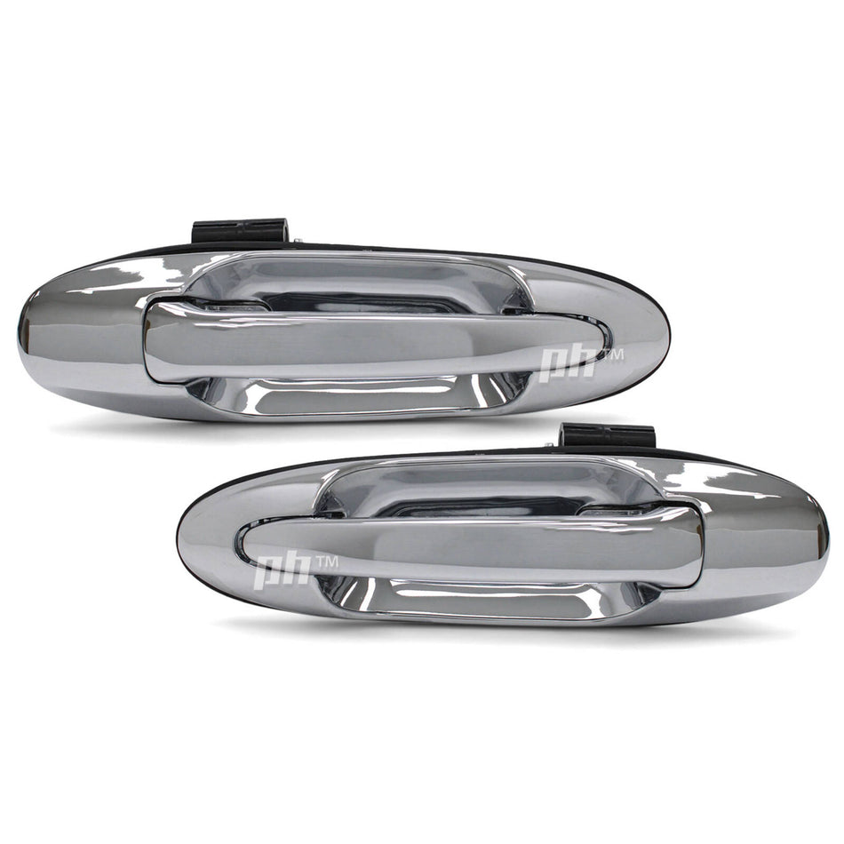 Outer Door Handles PAIR Rear Chrome Fits Toyota Landcruiser 100 Series