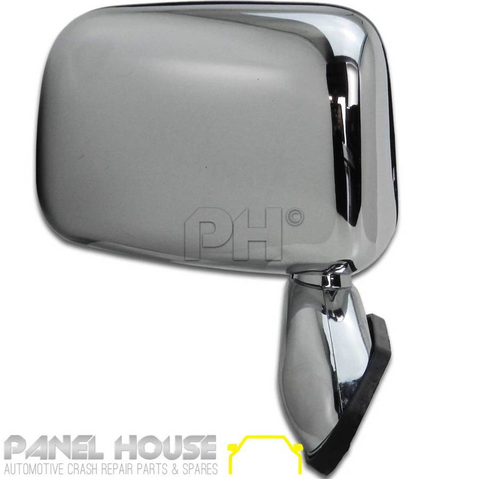 Door Mirror RIGHT Chrome Skin Mount with Cap Fits Toyota Hilux 88-97