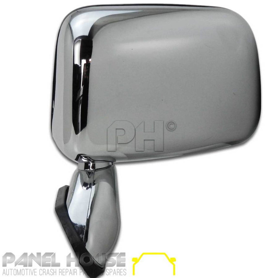 Door Mirror LEFT Chrome Skin Mount Door with Cap Fits Toyota Hilux 88-05