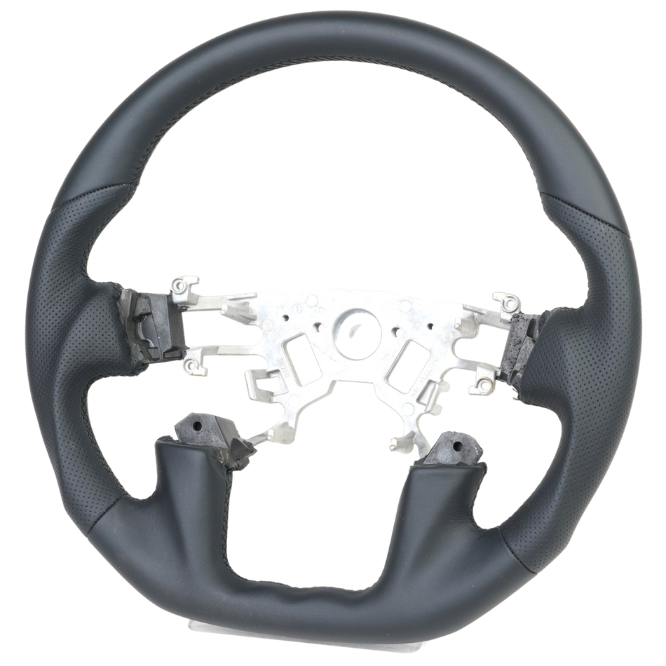 Sports Black Leather with Perforated Sides Steering Wheel Core to suit Nissan Y62 Patrol 2013-2017