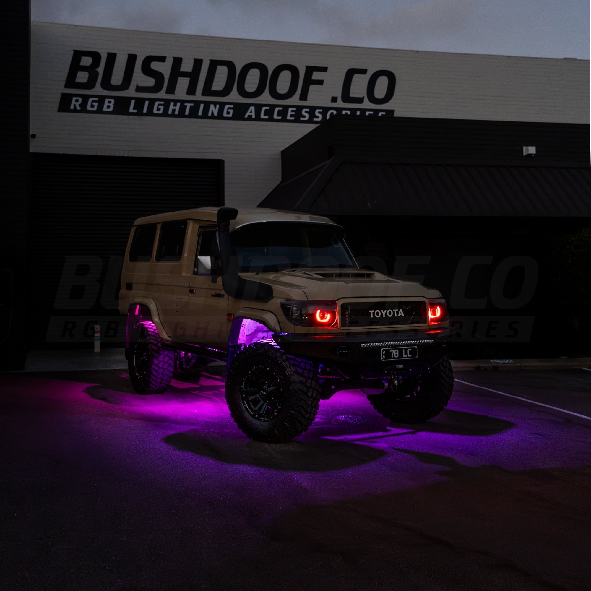 Bushdoof - Chasing RGB Rock Lights - 8 Pack - 4X4OC™ | 4x4 Offroad Centre