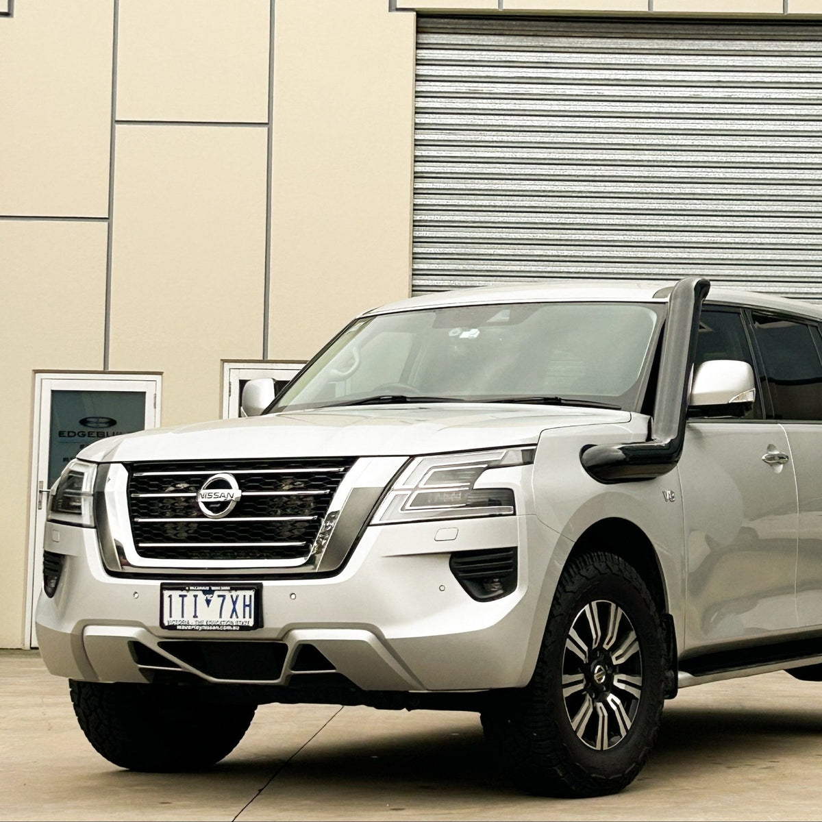 Nissan Patrol Y62 mid-entry twin stainless snorkels by Canna Fabrication