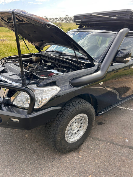 Nissan Patrol Y62 twin stainless snorkels - Canna Fabrication