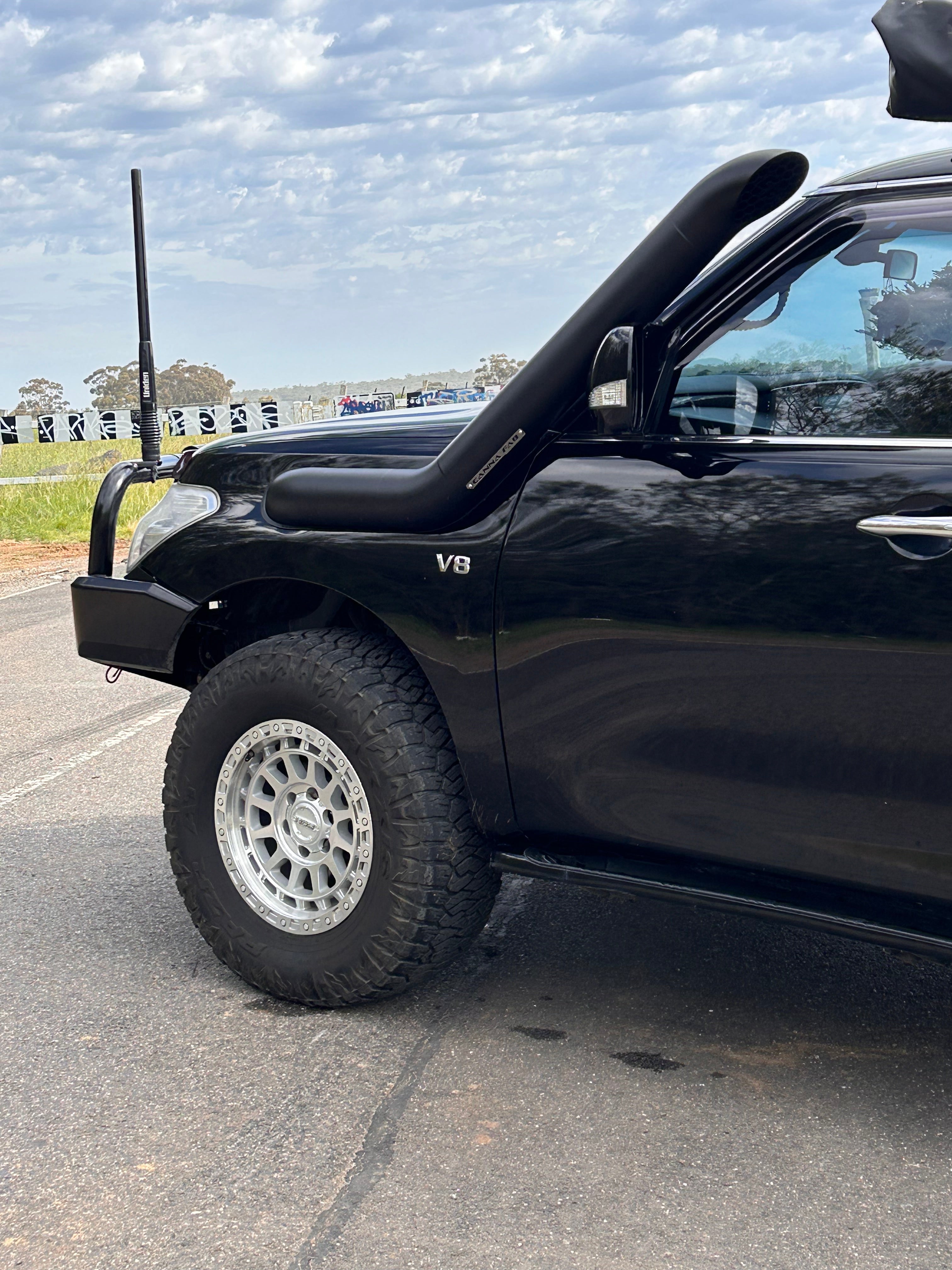 Nissan Patrol Y62 twin stainless snorkels - Canna Fabrication