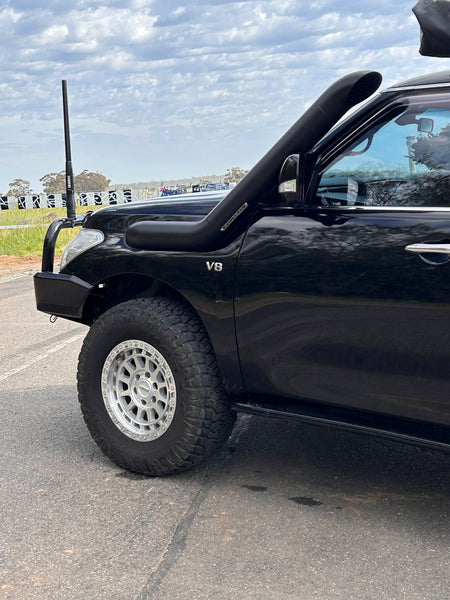 Nissan Patrol Y62 twin stainless snorkels - Canna Fabrication