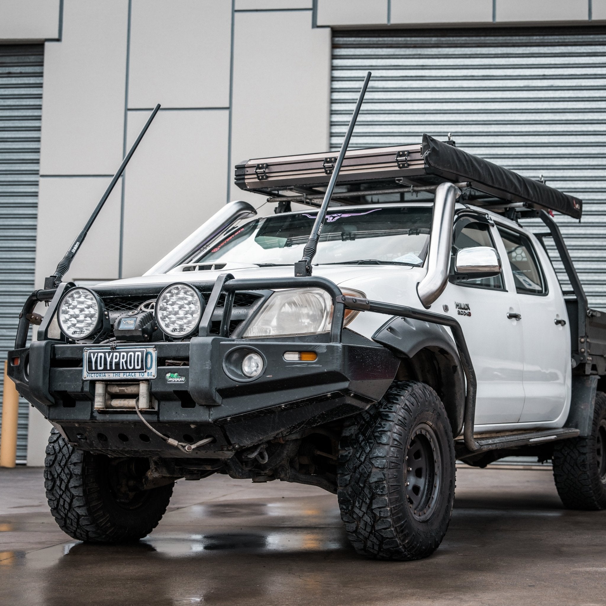Toyota Hilux N70 twin stainless steel snorkels by Canna Fabrication