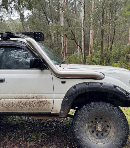 Toyota 80 Series LandCruiser twin stainless snorkels - Canna Fabrication