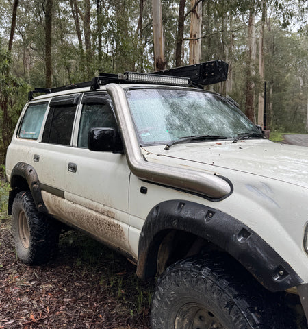 Toyota 80 Series LandCruiser twin stainless snorkels - Canna Fabrication