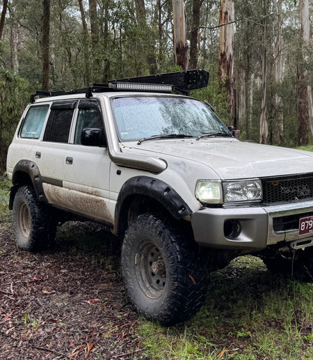 Toyota 80 Series LandCruiser teardrop twin stainless snorkels by Canna Fabrication
