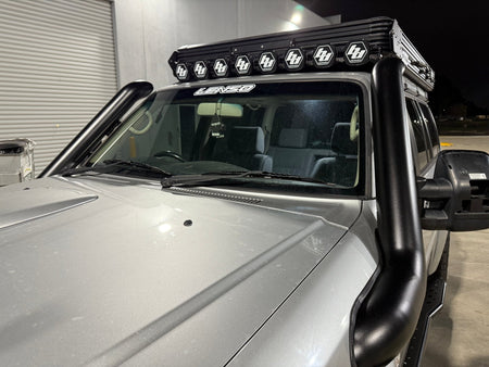 Nissan Patrol GU (Series 4) twin stainless snorkels by Canna Fabrication - brushed silver