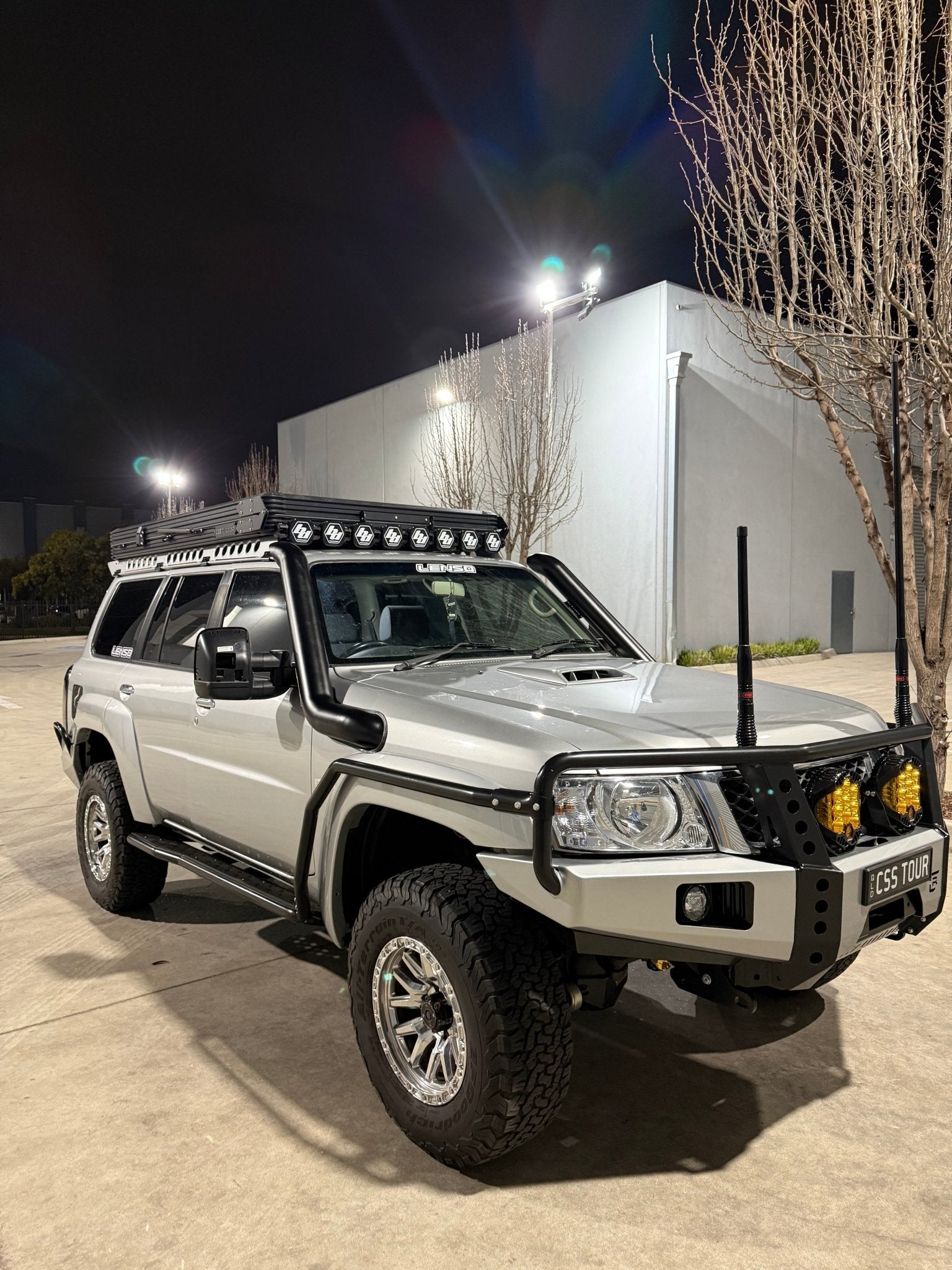 Nissan Patrol GU (Series 4) teardrop twin stainless snorkels by Canna Fabrication - brushed silver