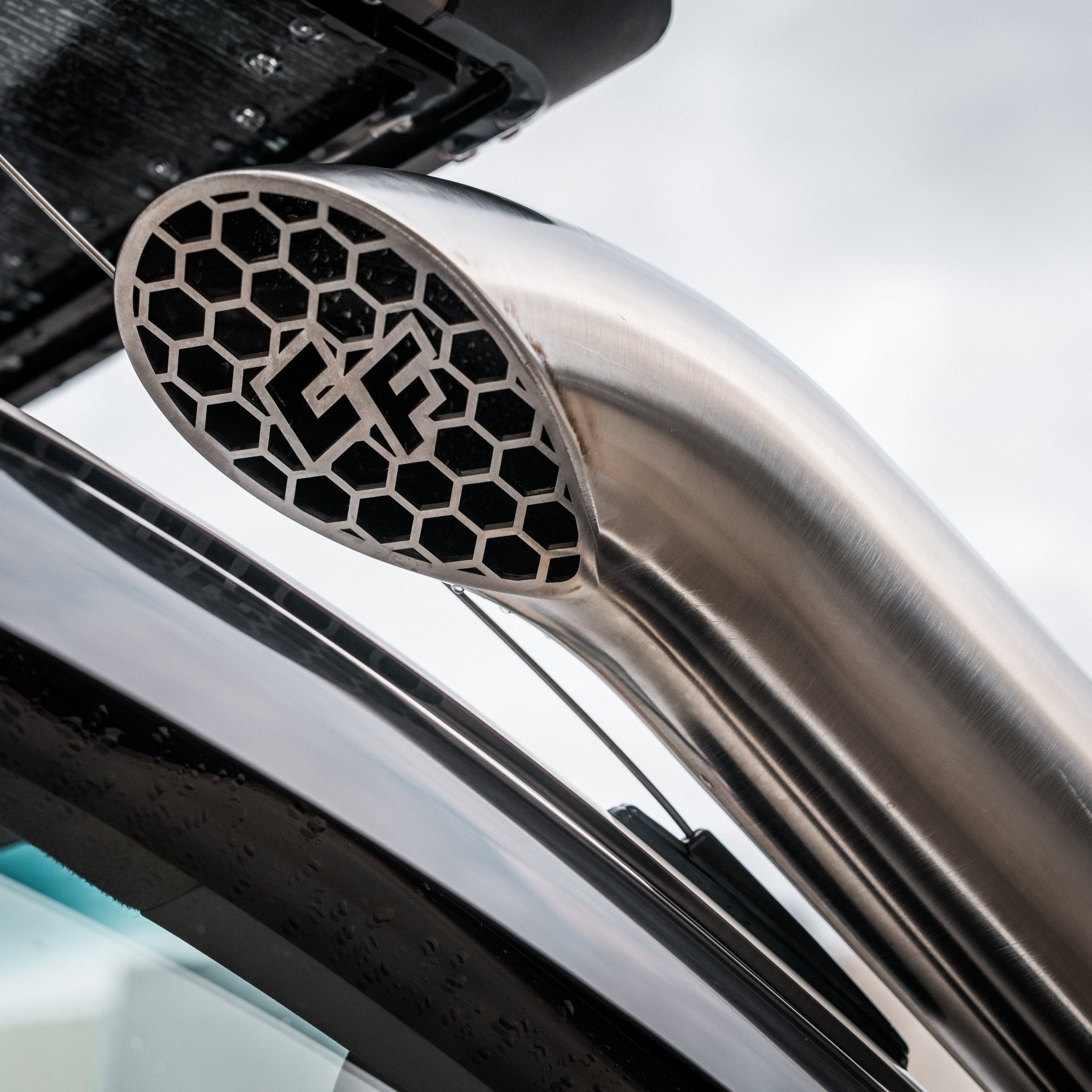 Toyota Hilux N70 Short-Entry Snorkel by Canna Fabrication — brushed silver