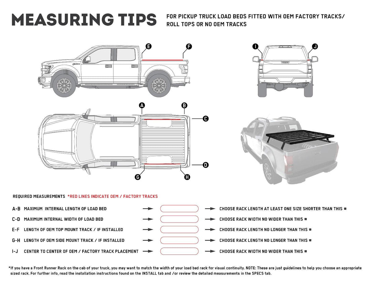 Front Runner - Ute Load Bed Slimline II Rack Kit / 1255mm(W) x 1358mm(L) - by Front Runner - 4X4OC™ | 4x4 Offroad Centre