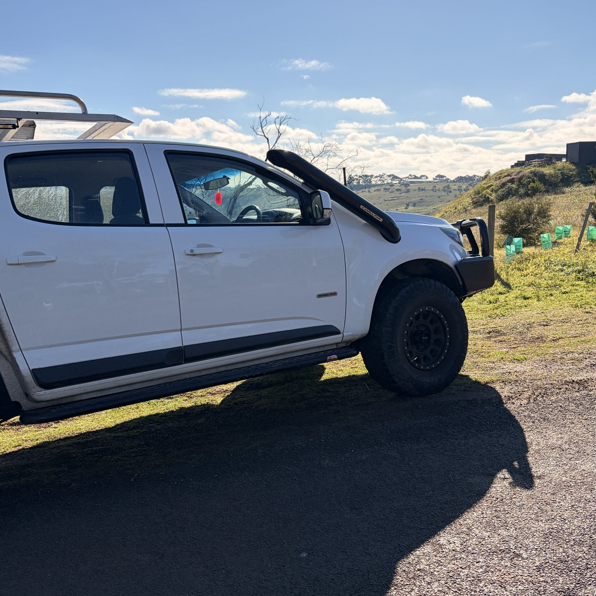 Holden Colorado RG stainless snorkel — side view