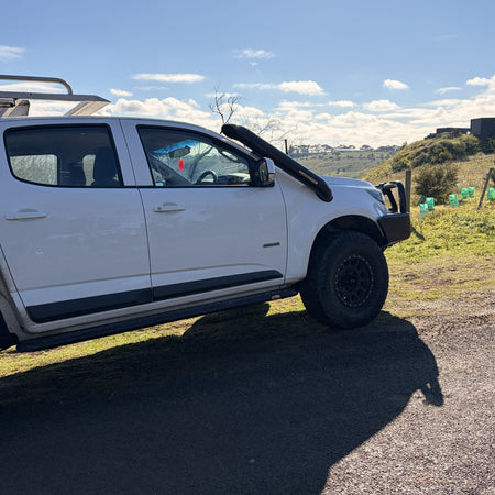 Holden Colorado RG stainless snorkel — side view
