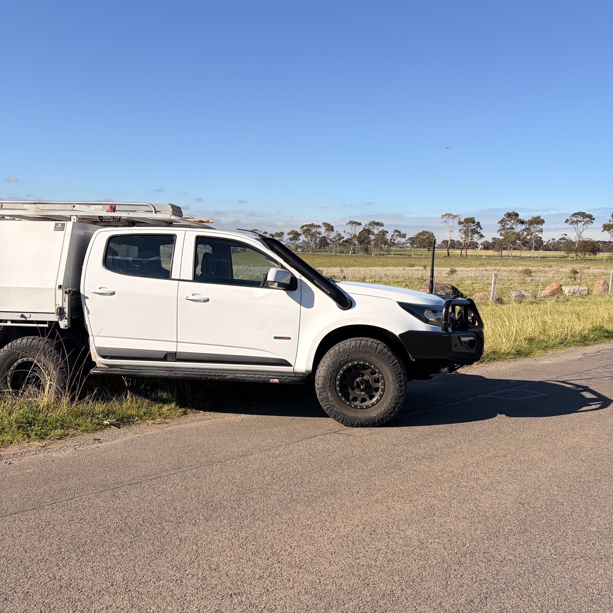 Holden Colorado RG stainless snorkel — side view
