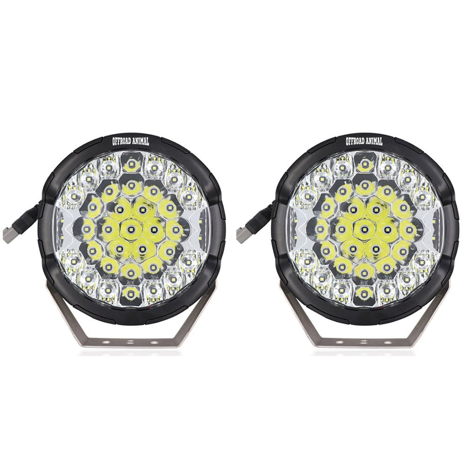 Offroad Animal - Offroad Animal Ass Kicker 9 Inch Round LED Light with Side Shooter - ORA - ALO - GR7 - B - 4x4 Offroad Centre