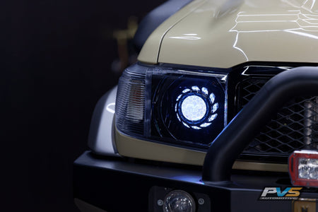 PVS Automotive - Black LED Headlights to Suit Toyota LandCruiser 70 Series - 4X4OC™ | 4x4 Offroad Centre