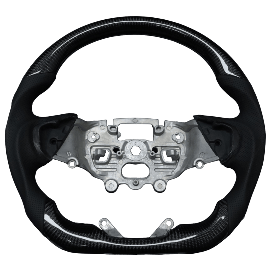 PVS Automotive - Classic Carbon Flat Bottom Steering Wheel to suit Ford Ranger PX4 Next Gen - 4x4 Offroad Centre