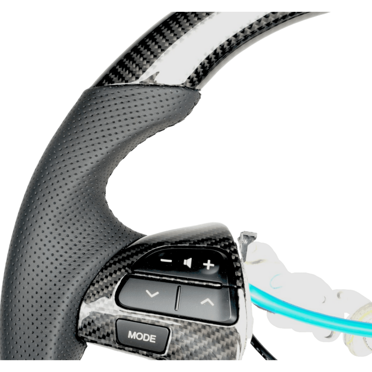 PVS Automotive - Classic Carbon with Perforated Leather Sides Steering Wheel to suit Toyota Hilux N70 Facelift (06/2011 - 04/2015) - 4X4OC™ | 4x4 Offroad Centre