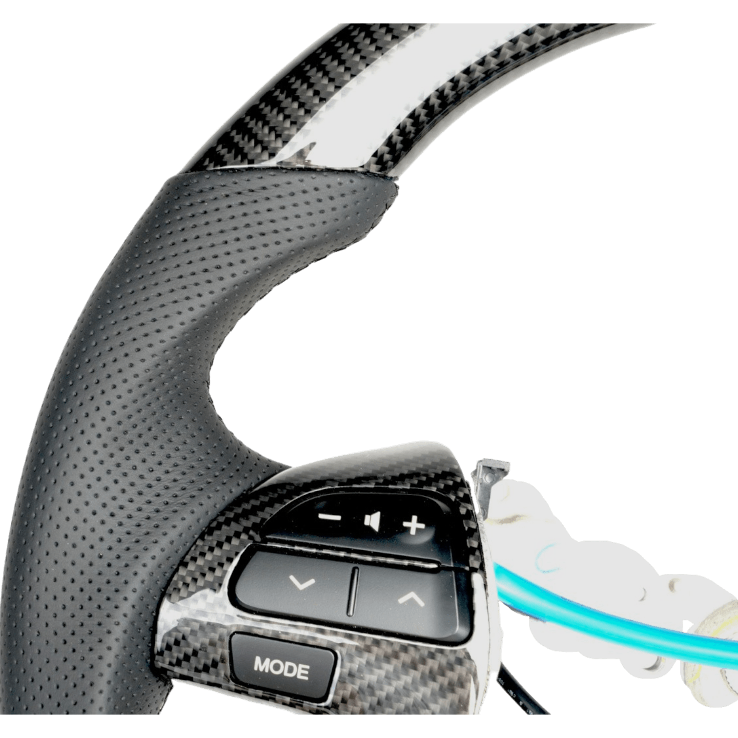 PVS Automotive - Classic Carbon with Perforated Leather Sides Steering Wheel to suit Toyota Hilux N70 Facelift (06/2011 - 04/2015) - 4X4OC™ | 4x4 Offroad Centre