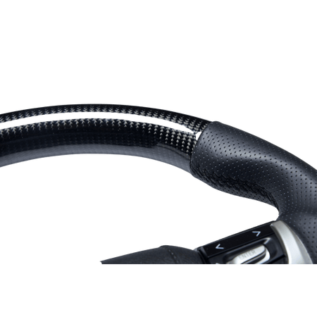 PVS Automotive - Elite Flat Bottom Carbon Black Perforated Leather Steering Wheel Kit **PRE - ORDER FOR JULY** - 4X4OC™ | 4x4 Offroad Centre