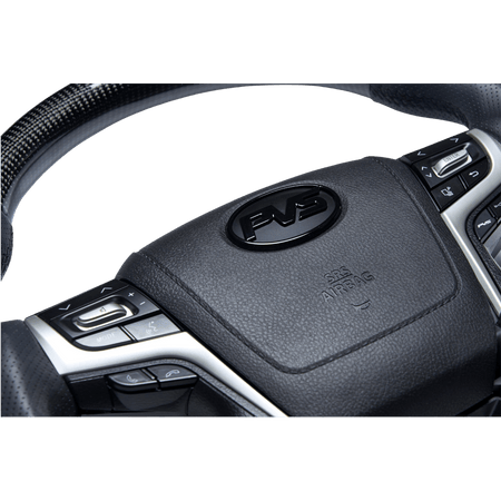 PVS Automotive - Elite Flat Bottom Carbon Black Perforated Leather Steering Wheel Kit **PRE - ORDER FOR JULY** - 4X4OC™ | 4x4 Offroad Centre