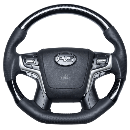 PVS Automotive - Elite Flat Bottom Carbon Black Perforated Leather Steering Wheel Kit **PRE - ORDER FOR JULY** - 4X4OC™ | 4x4 Offroad Centre