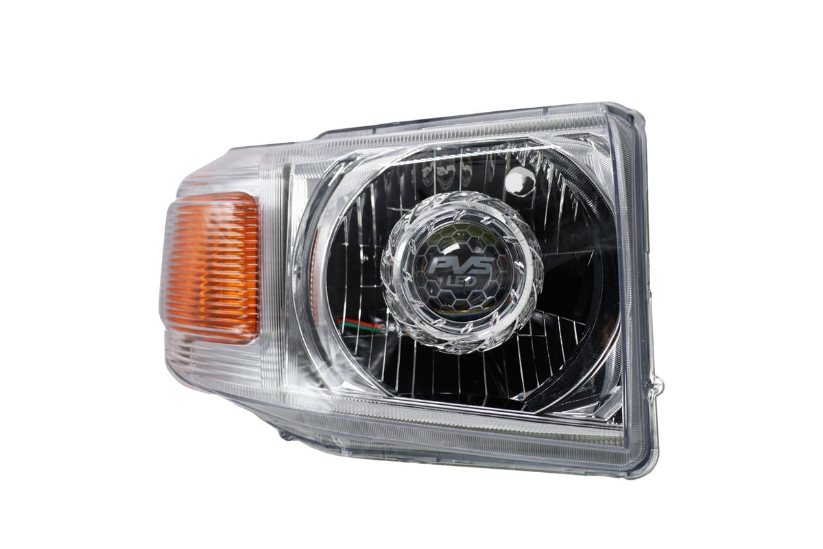 PVS Automotive - RTR Chrome Bi - LED Headlights to Suit Toyota LandCruiser 70 Series 2008 - 2023 - 4X4OC™ | 4x4 Offroad Centre