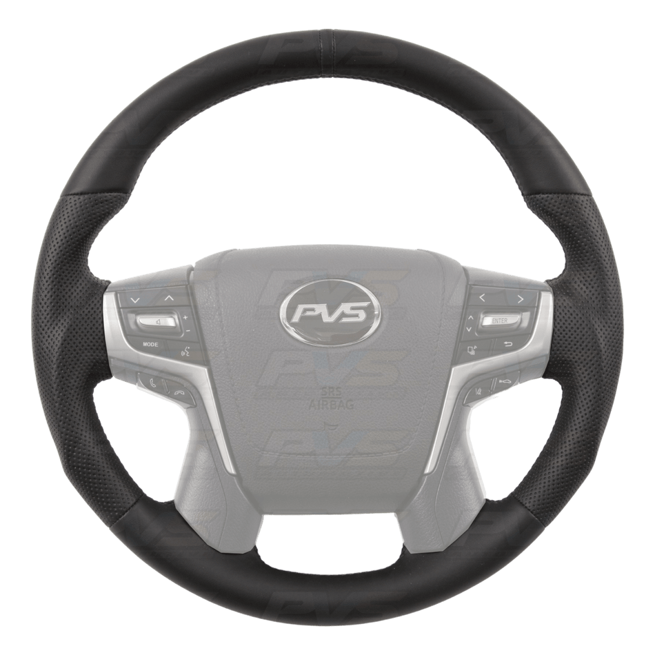 PVS Automotive - Sports Black Leather with Perforated Sides Steering Wheel Core for 150 Prado & 200 Series LandCruiser 2016 - 2022 **PRE - ORDER FOR AUGUST** - 4X4OC™ | 4x4 Offroad Centre